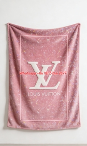 LV Pink Glitter Blanket Sparkle Monogram Throw IMG_3602